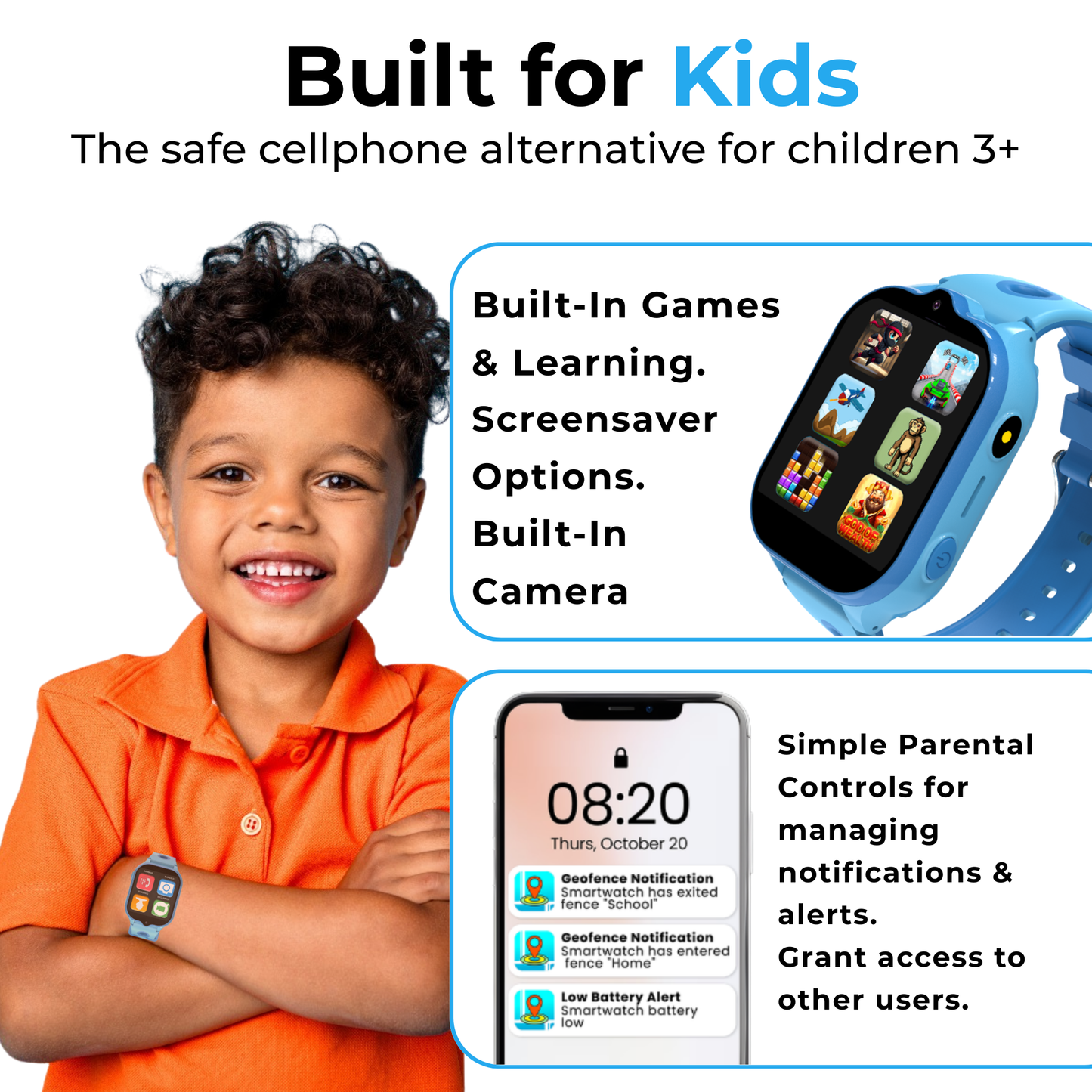 Emojikidz Smart Watch Phone with GPS Monitoring For Kids