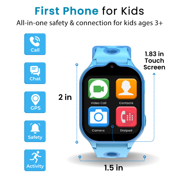 Emojikidz Smart Watch Phone with GPS Monitoring For Kids