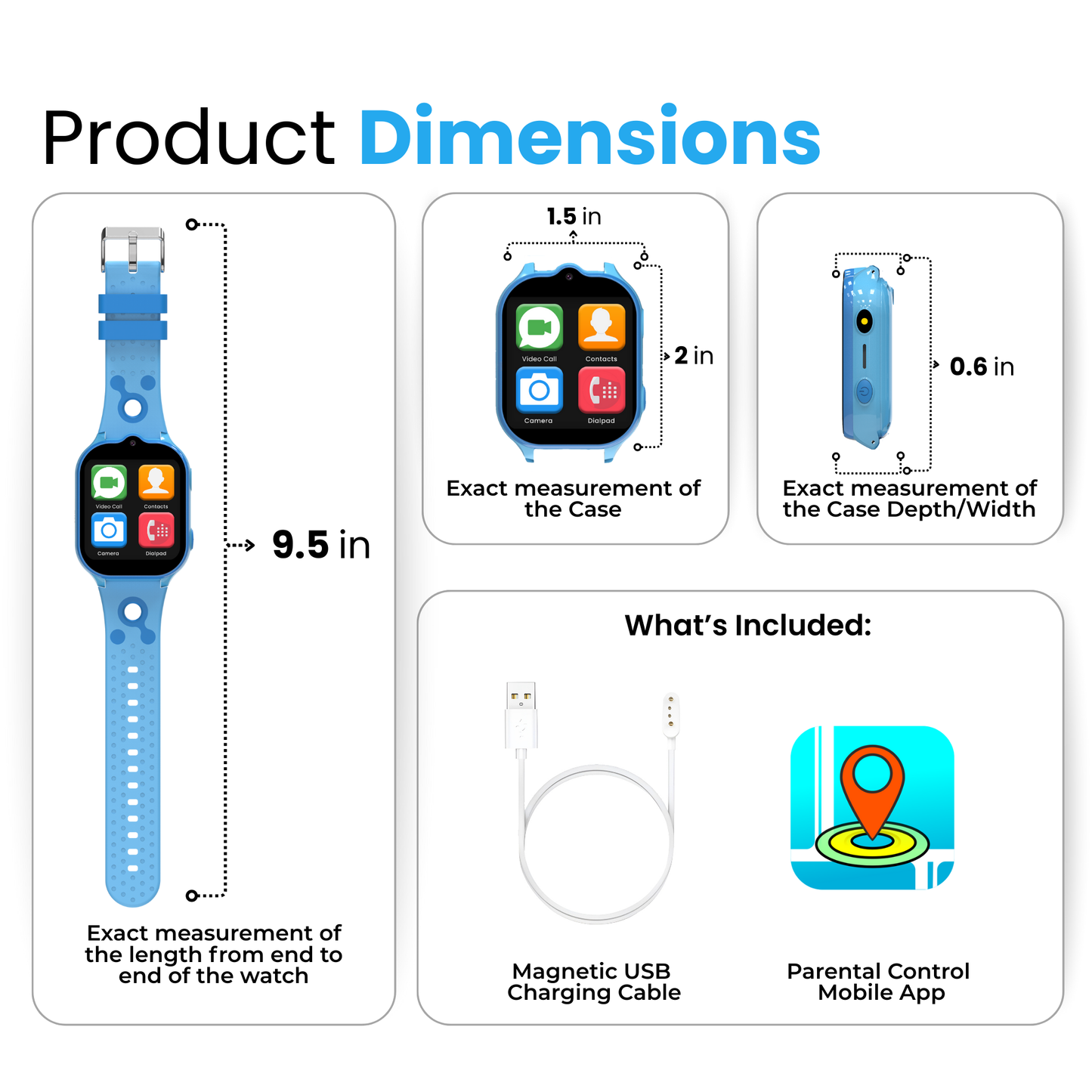 Emojikidz Smart Watch Phone with GPS Monitoring For Kids